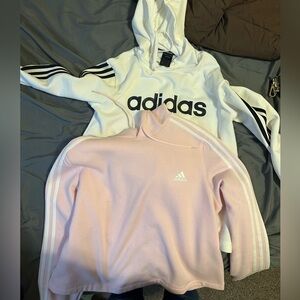 Two adidas hoodies